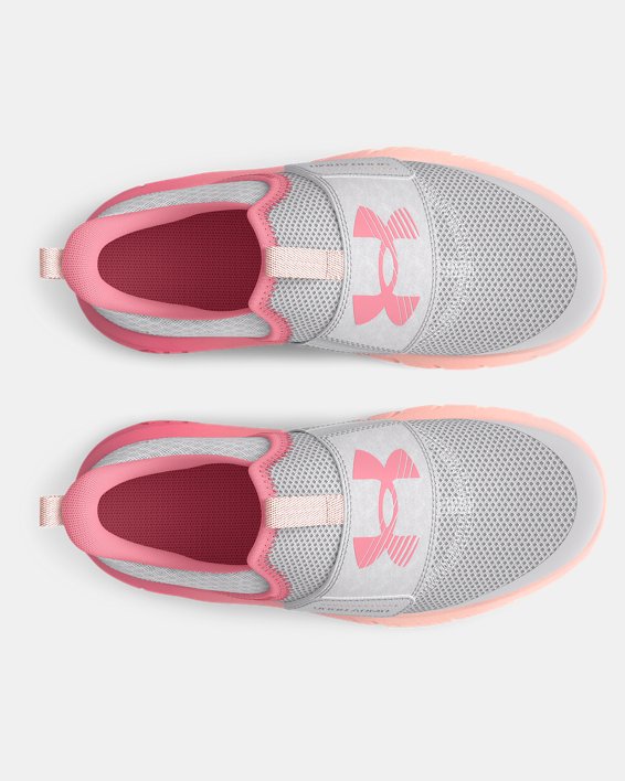 Girls' Pre-School UA Flash Fade Running Shoes, Gray, pdpMainDesktop image number 2